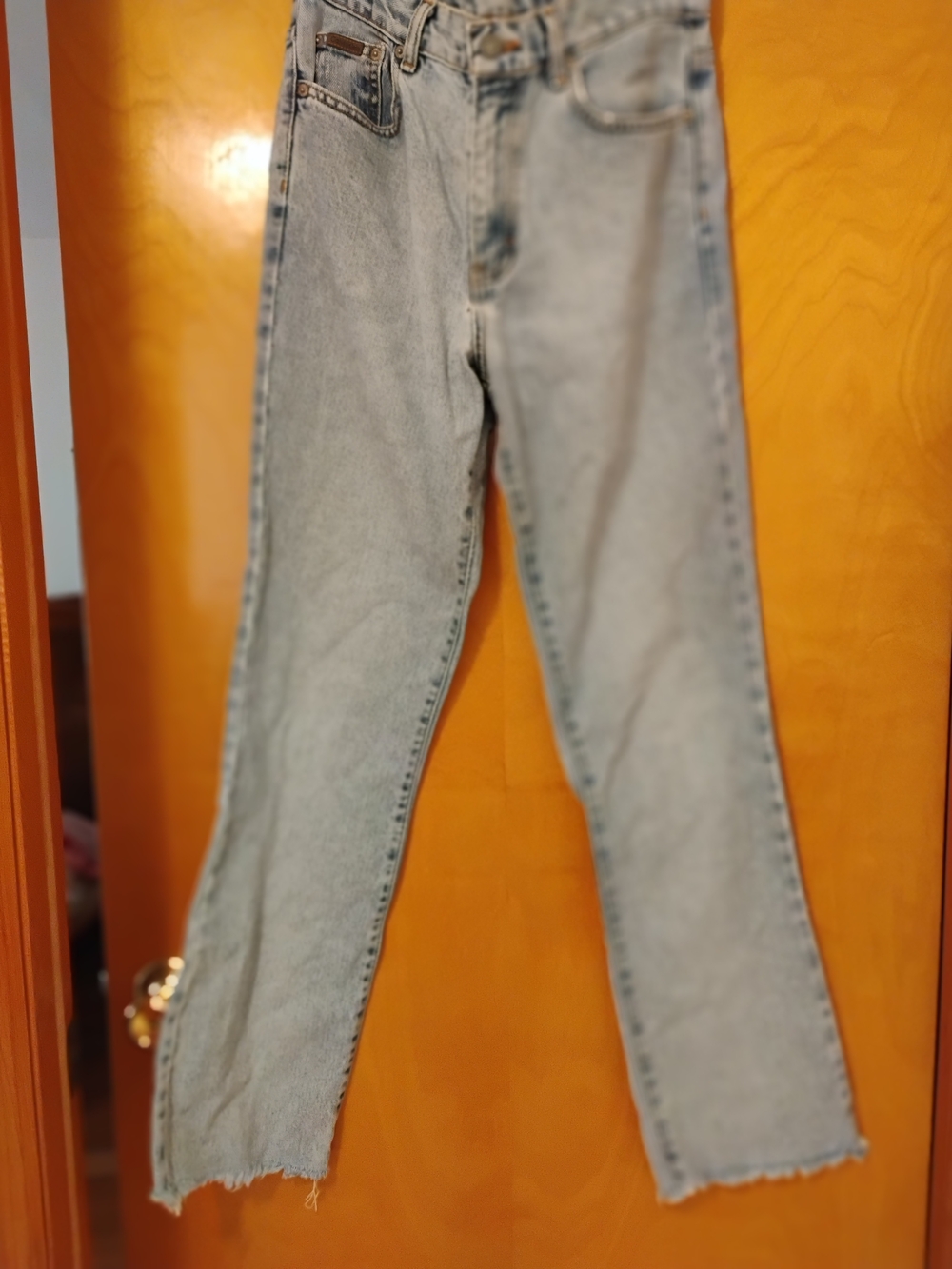 Calvin Klein Jeans Light Blue Distressed Cropped Hem